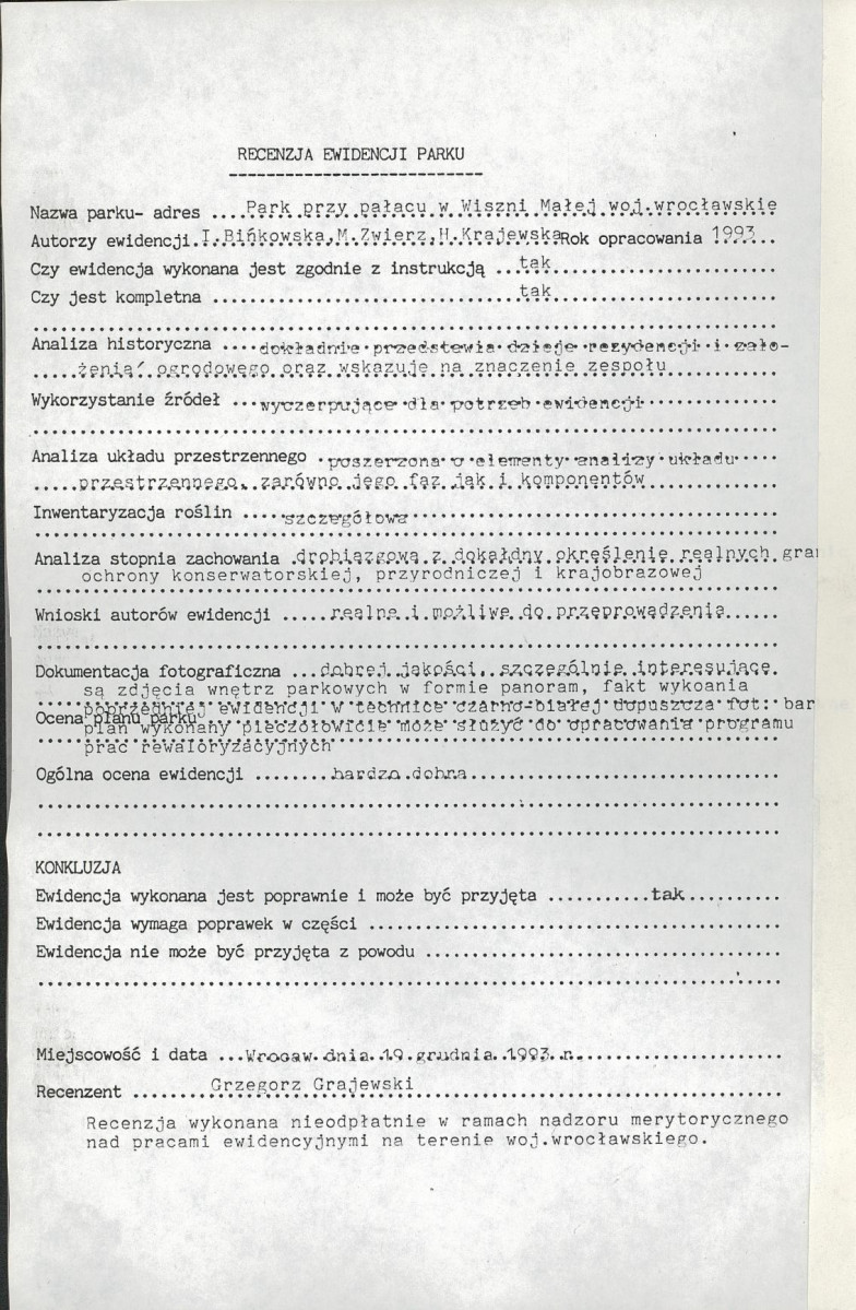 Ewidencja parkowa, skan nr 2