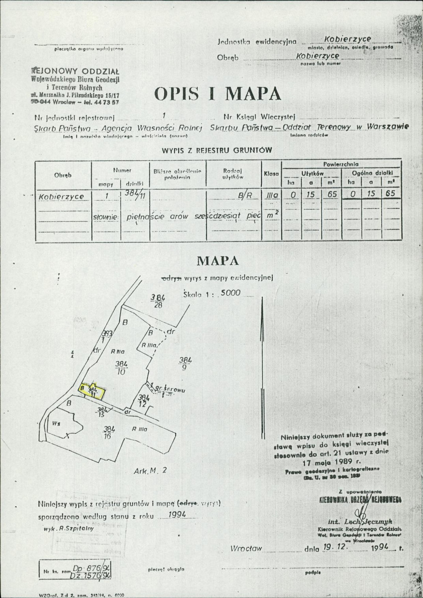 EP - Ewidencja parkowa, skan nr 11