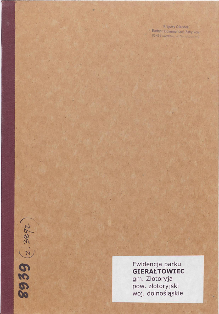 EP - Ewidencja parkowa, skan nr 1