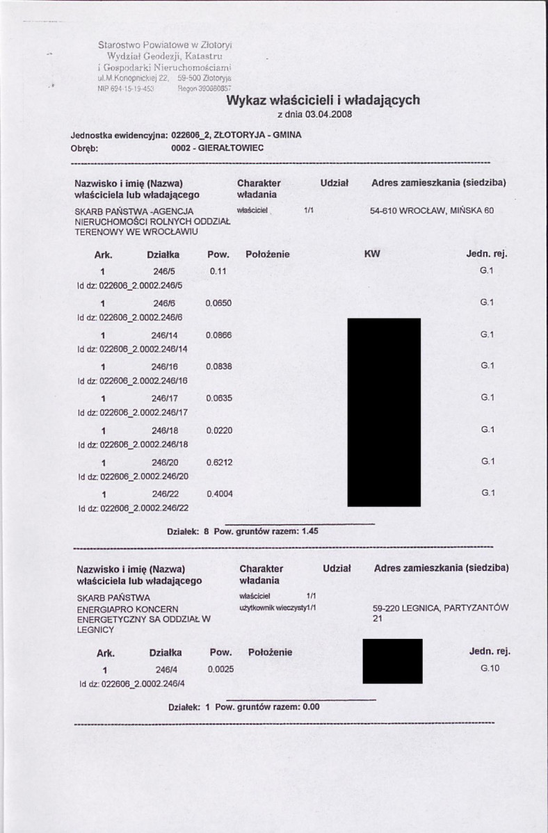 EP - Ewidencja parkowa, skan nr 4