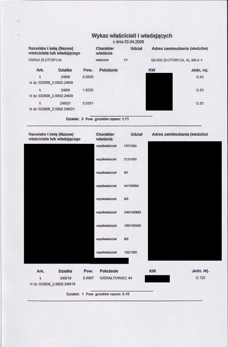 EP - Ewidencja parkowa, skan nr 5