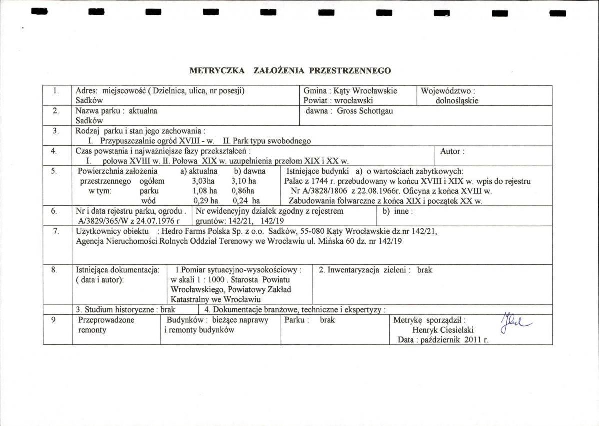Ewidencja parkowa, skan nr 2