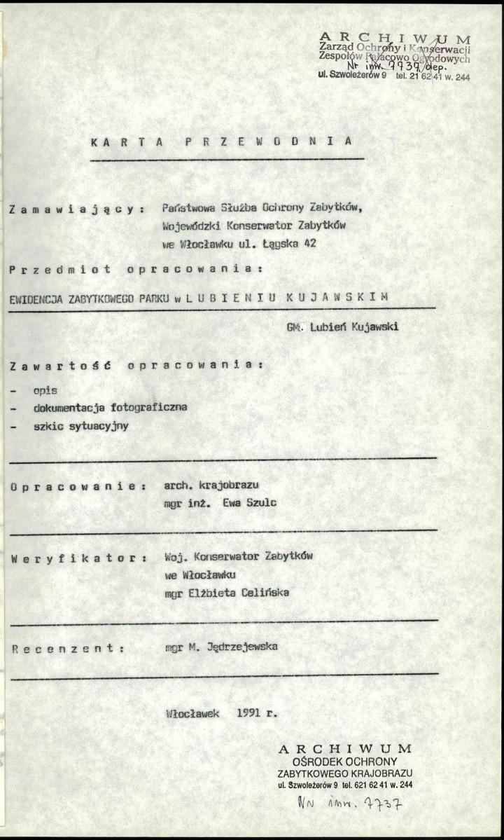 Ewidencja parkowa, skan nr 4