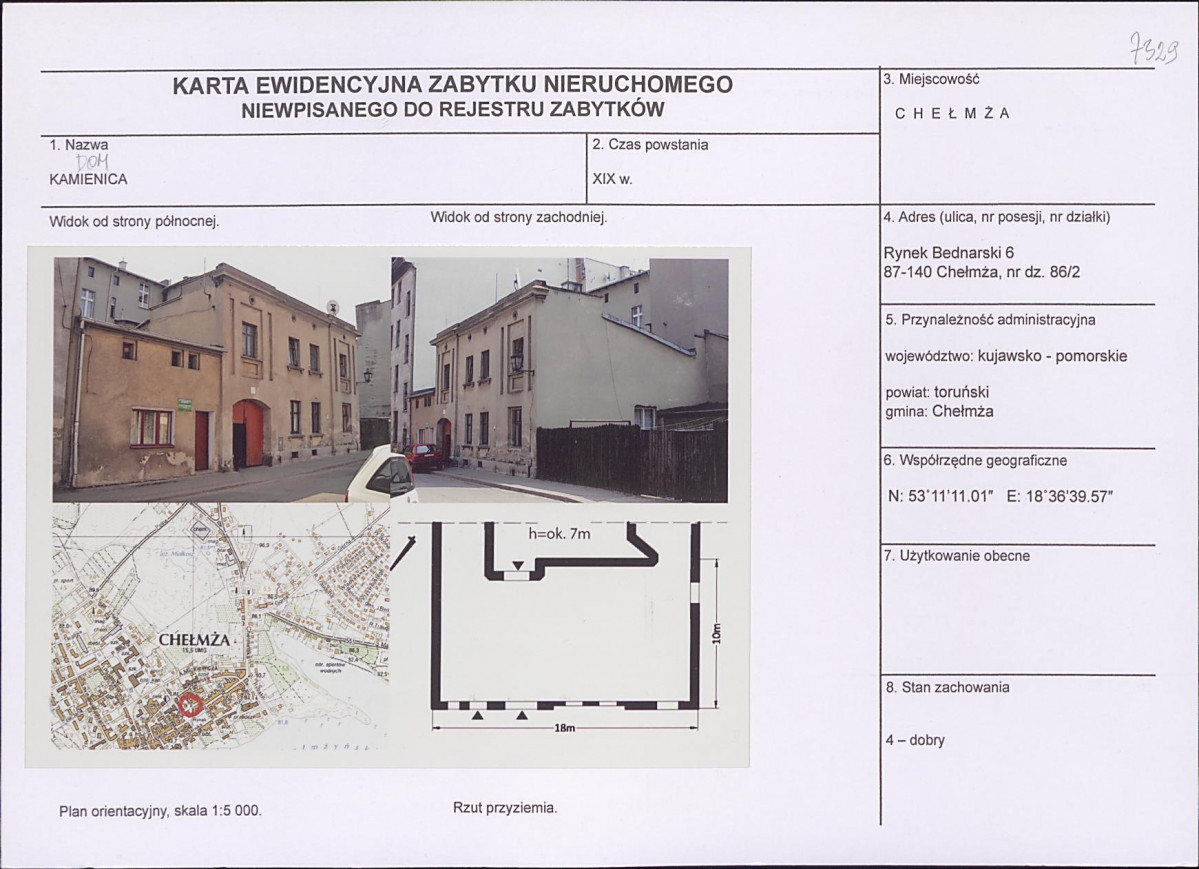 KEZN - Karta obiektu niewpisanego do rejestru, skan nr 1