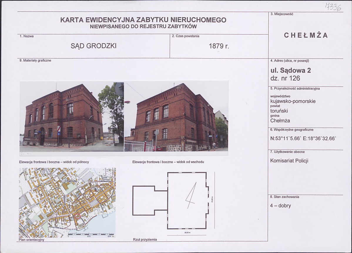 KEZN - Karta obiektu niewpisanego do rejestru, skan nr 1
