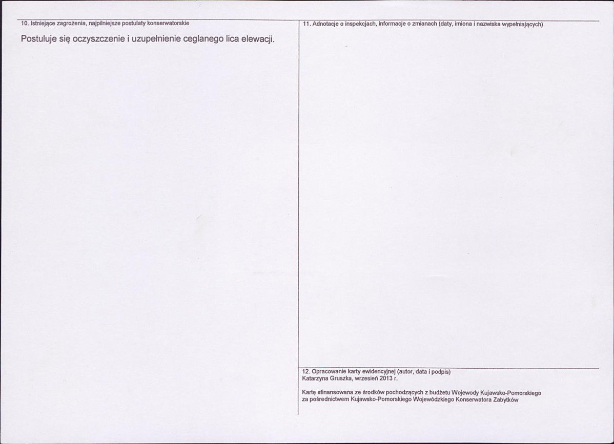 KEZN - Karta obiektu niewpisanego do rejestru, skan nr 2