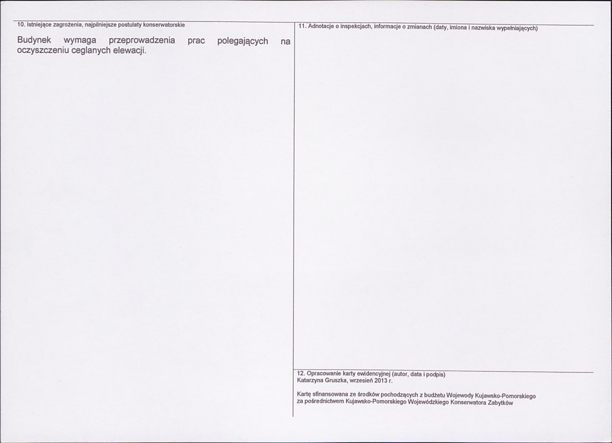 KEZN - Karta obiektu niewpisanego do rejestru, skan nr 2