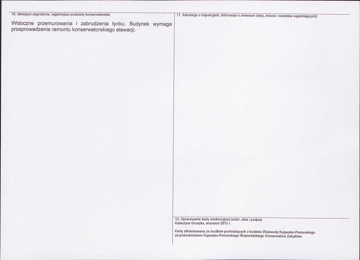 KEZN - Karta obiektu niewpisanego do rejestru, skan nr 2