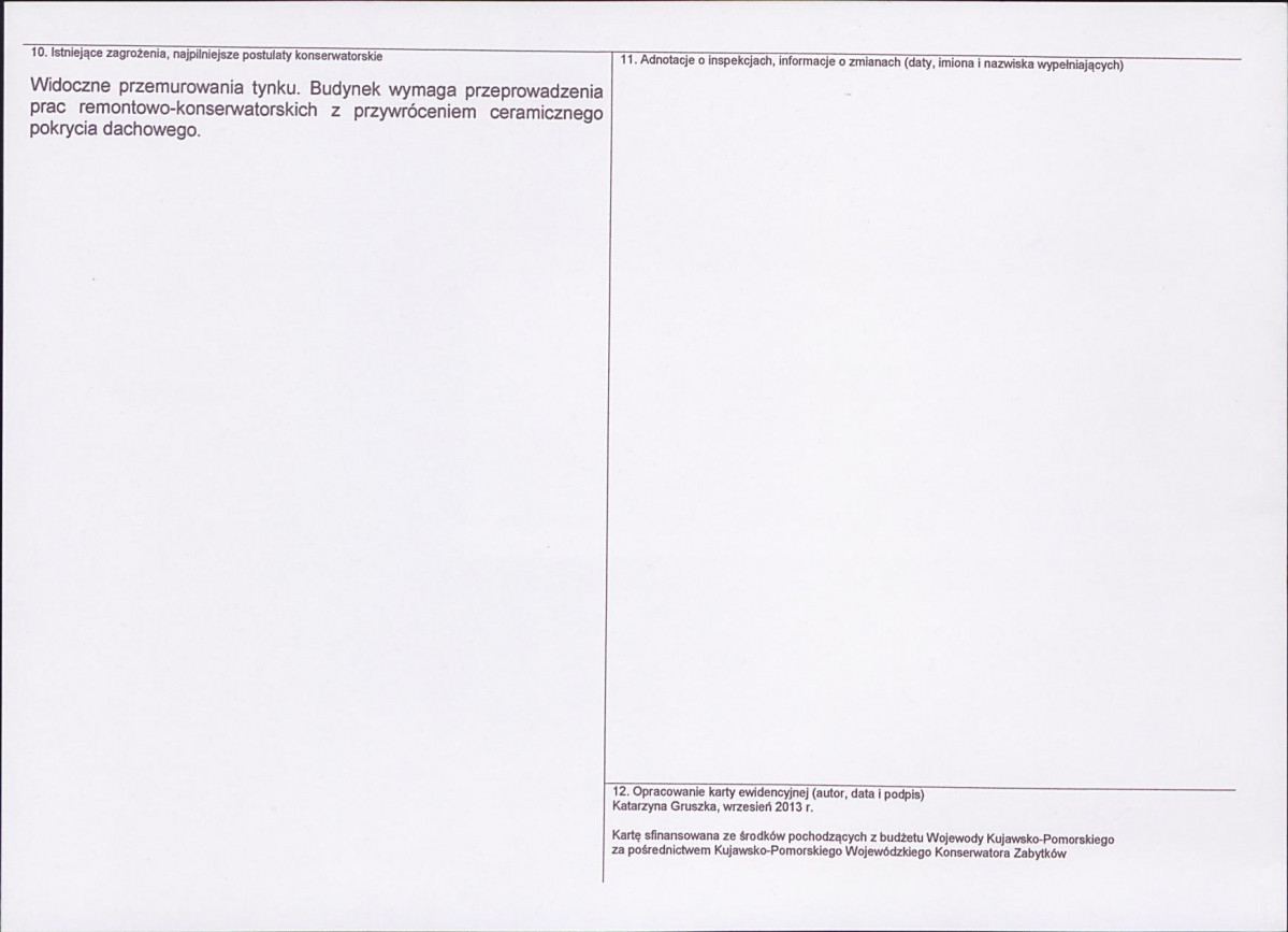 KEZN - Karta obiektu niewpisanego do rejestru, skan nr 2