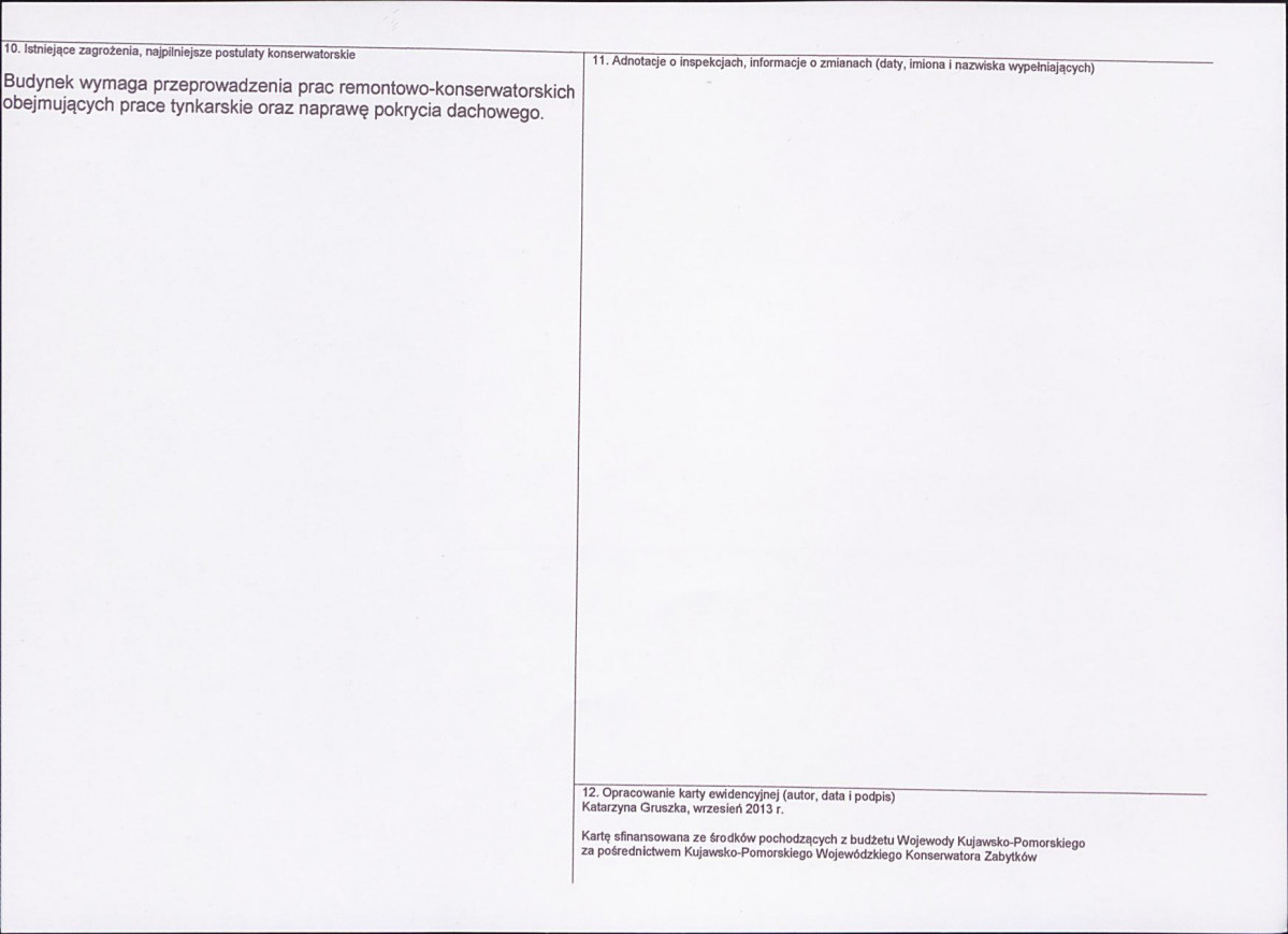 KEZN - Karta obiektu niewpisanego do rejestru, skan nr 2