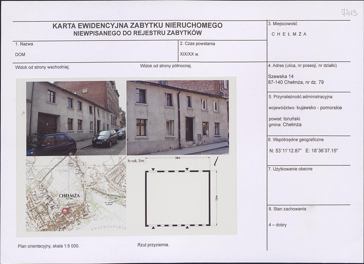 KEZN - Karta obiektu niewpisanego do rejestru, skan nr 1