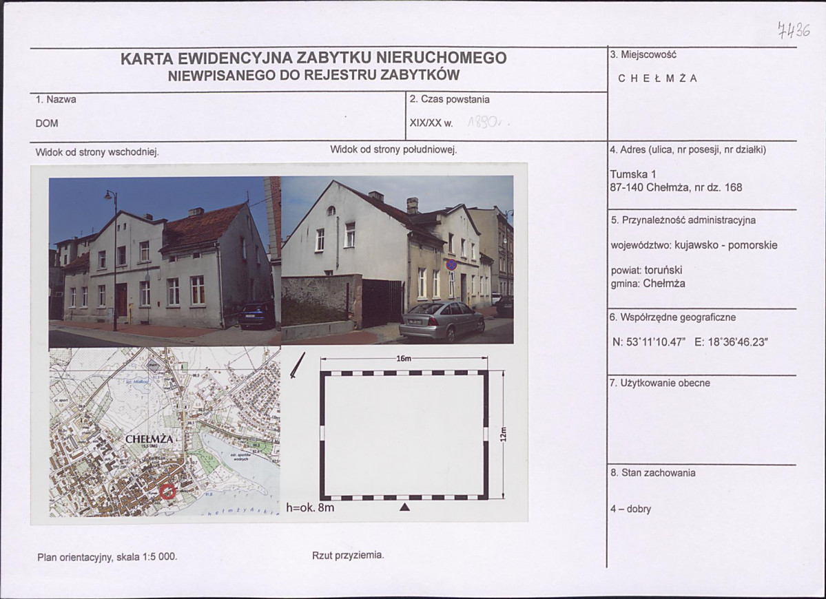 KEZN - Karta obiektu niewpisanego do rejestru, skan nr 1