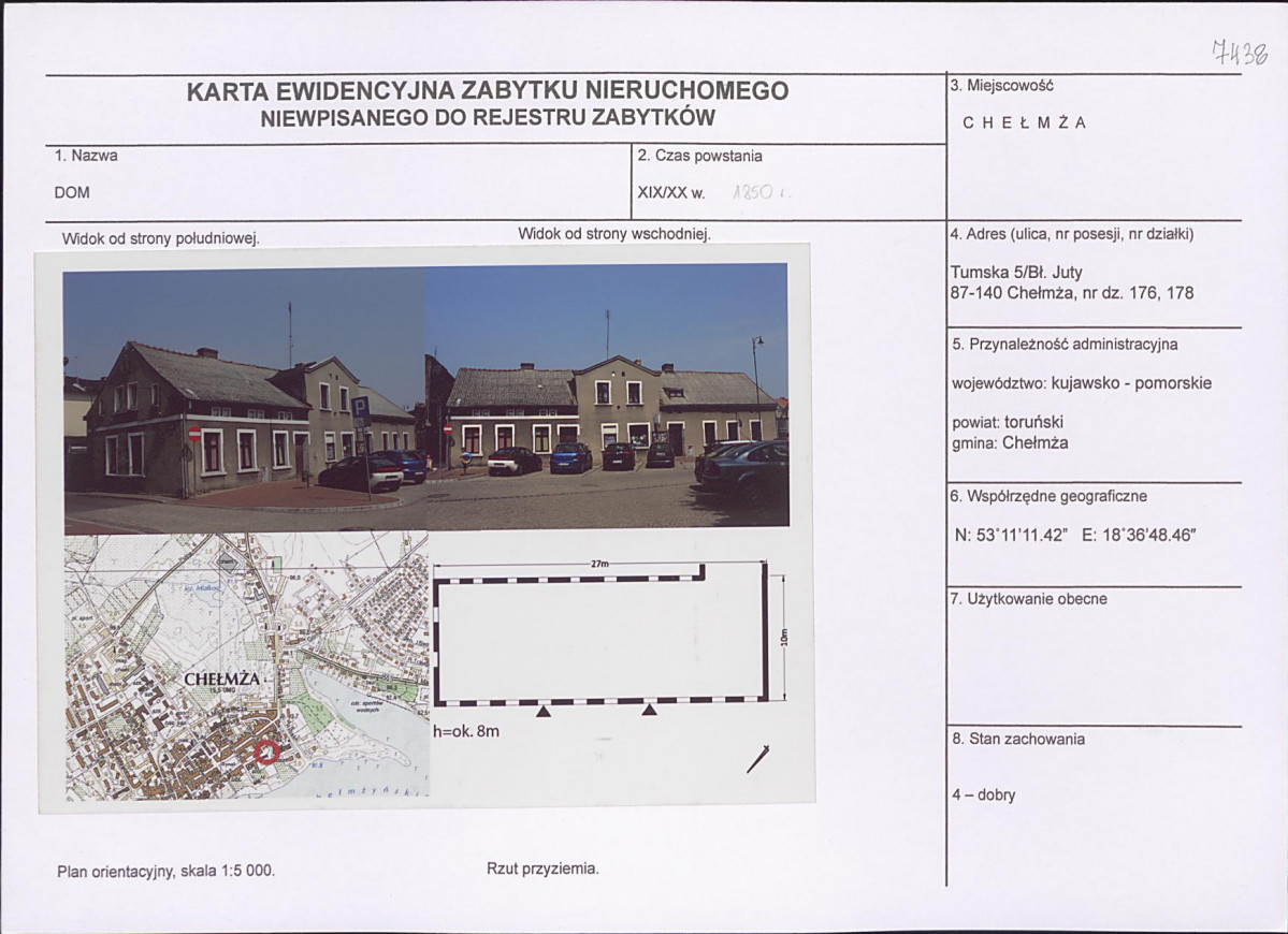 KEZN - Karta obiektu niewpisanego do rejestru, skan nr 1