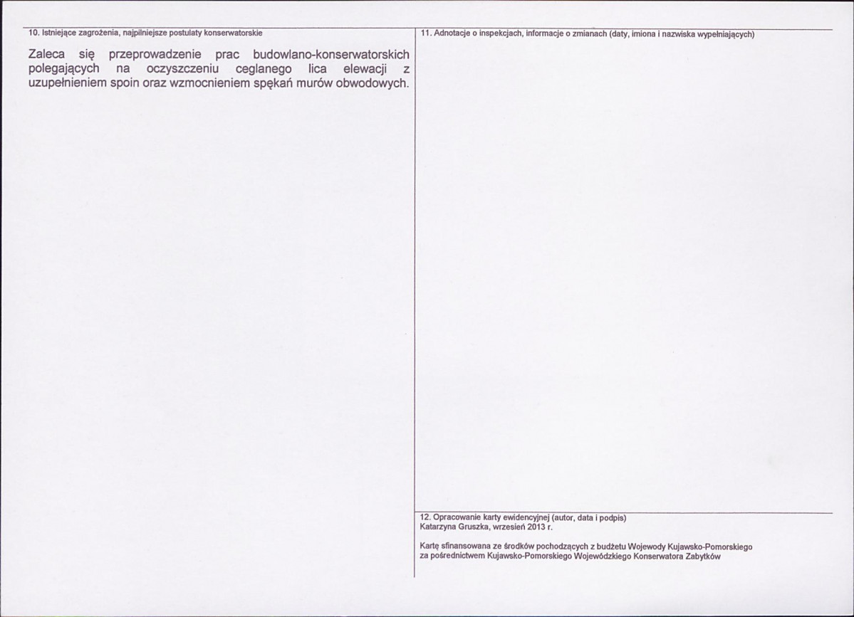 KEZN - Karta obiektu niewpisanego do rejestru, skan nr 2
