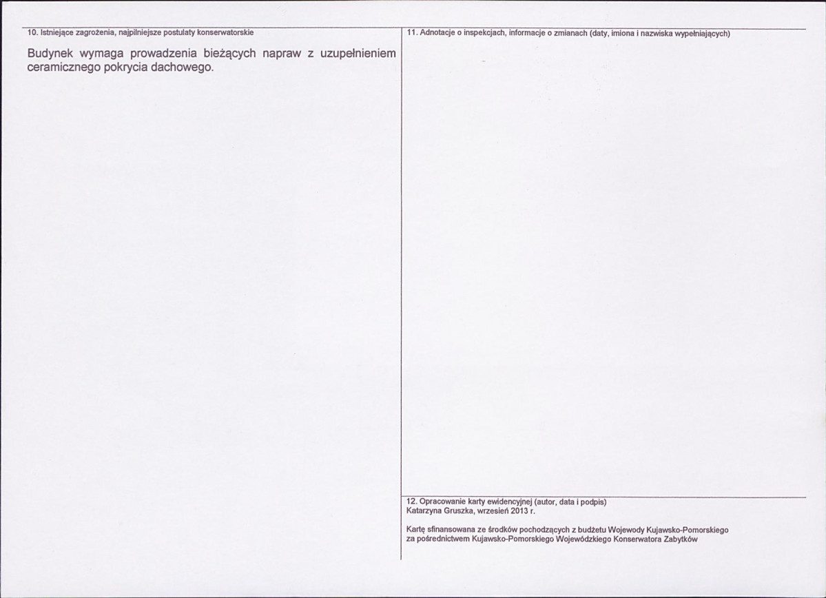 KEZN - Karta obiektu niewpisanego do rejestru, skan nr 2