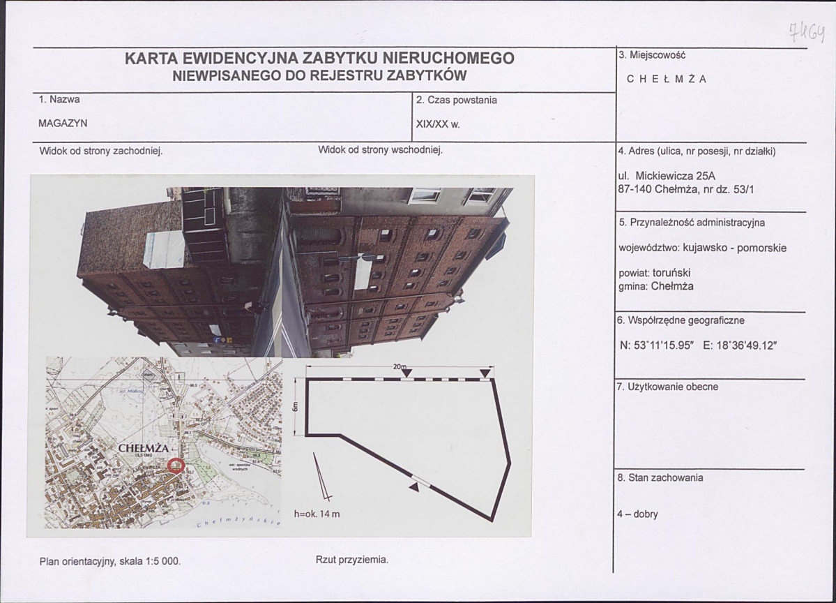 KEZN - Karta obiektu niewpisanego do rejestru, skan nr 1