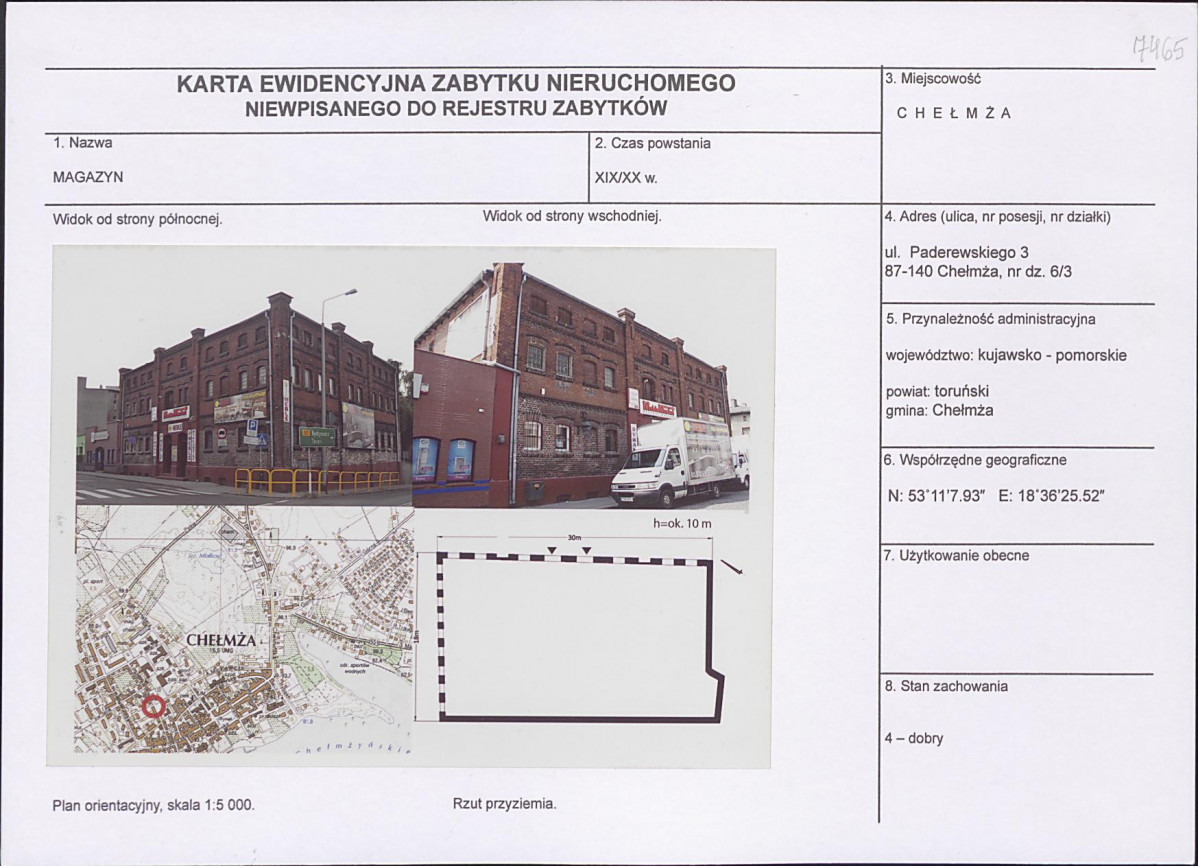 KEZN - Karta obiektu niewpisanego do rejestru, skan nr 1