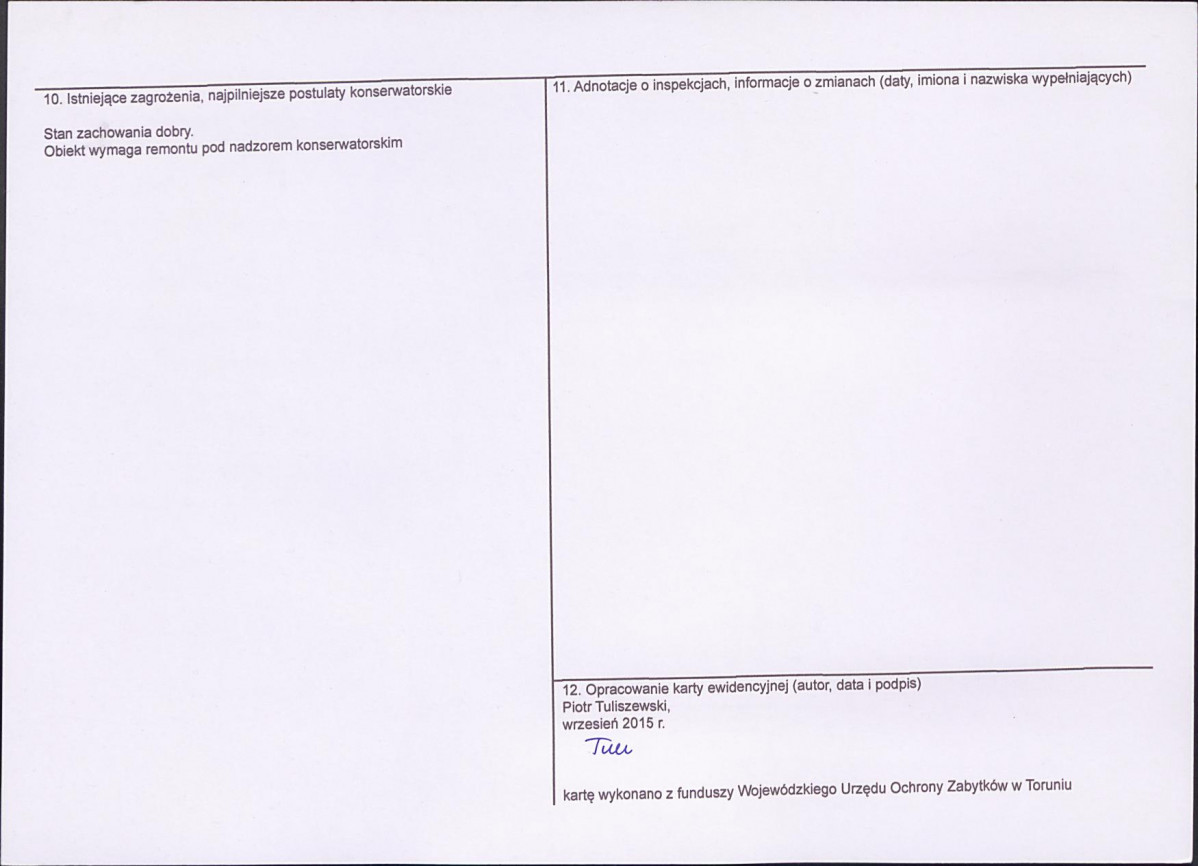 KEZN - Karta obiektu niewpisanego do rejestru, skan nr 2