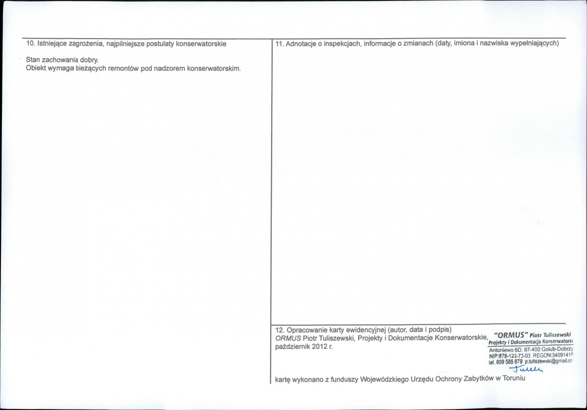 KEZN - Karta obiektu niewpisanego do rejestru, skan nr 2
