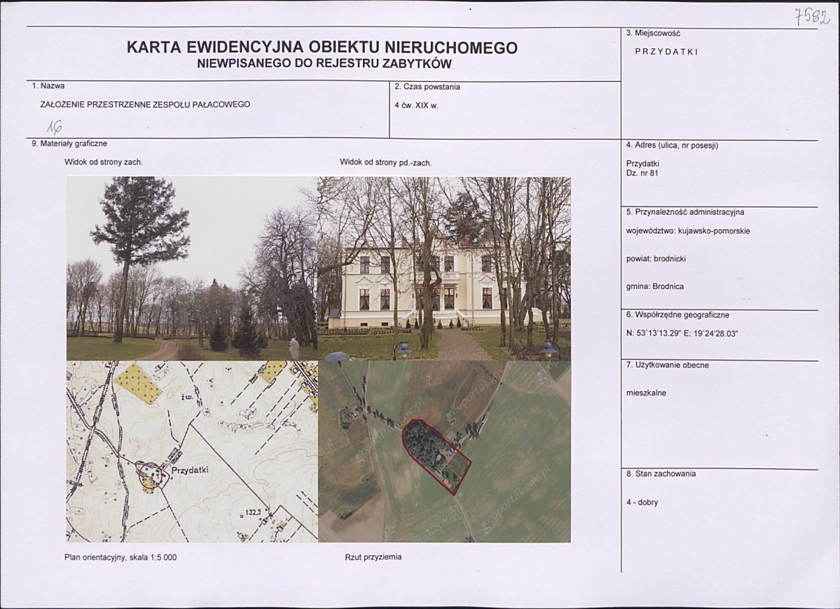 KEZN - Karta obiektu niewpisanego do rejestru, skan nr 1