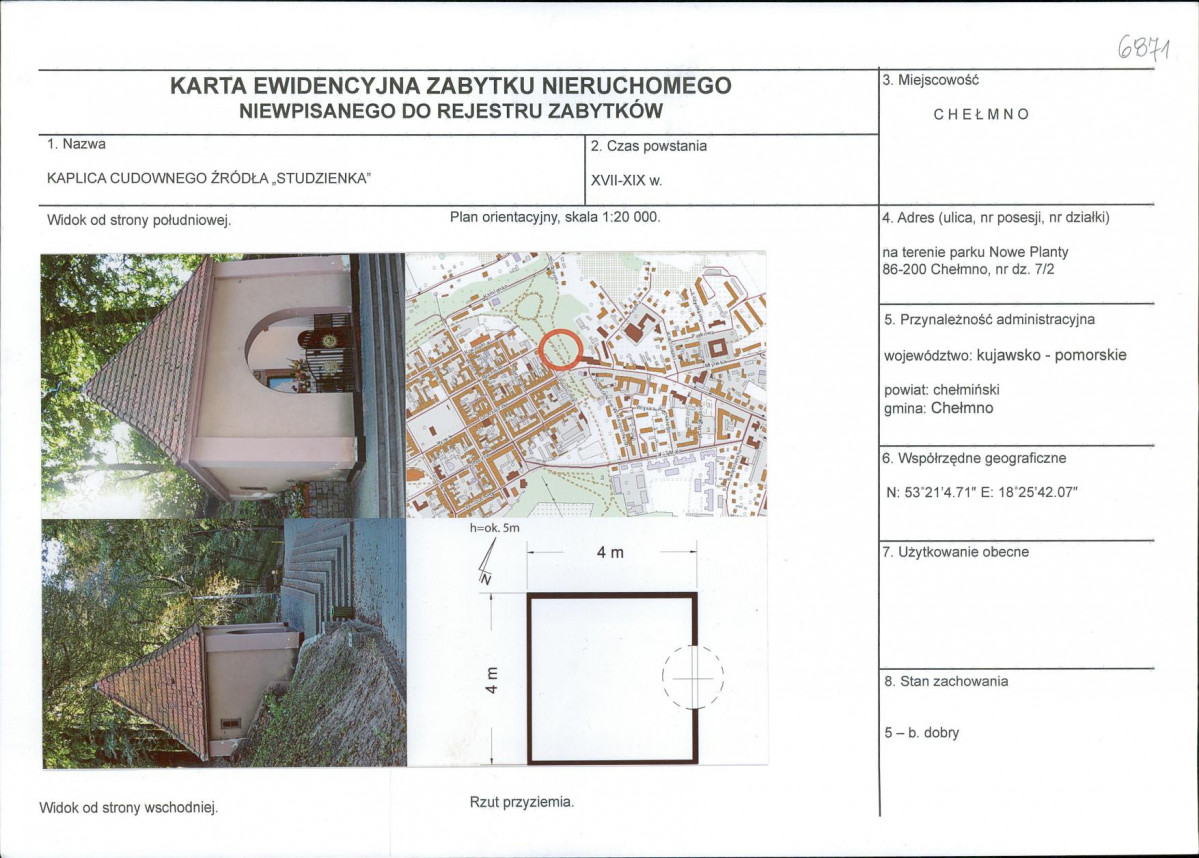 KEZN - Karta obiektu niewpisanego do rejestru, skan nr 1