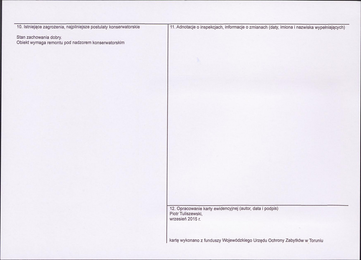 KEZN - Karta obiektu niewpisanego do rejestru, skan nr 2