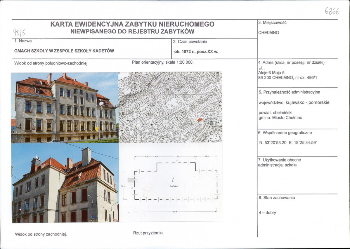 KEZN - Karta obiektu niewpisanego do rejestru, skan nr 1