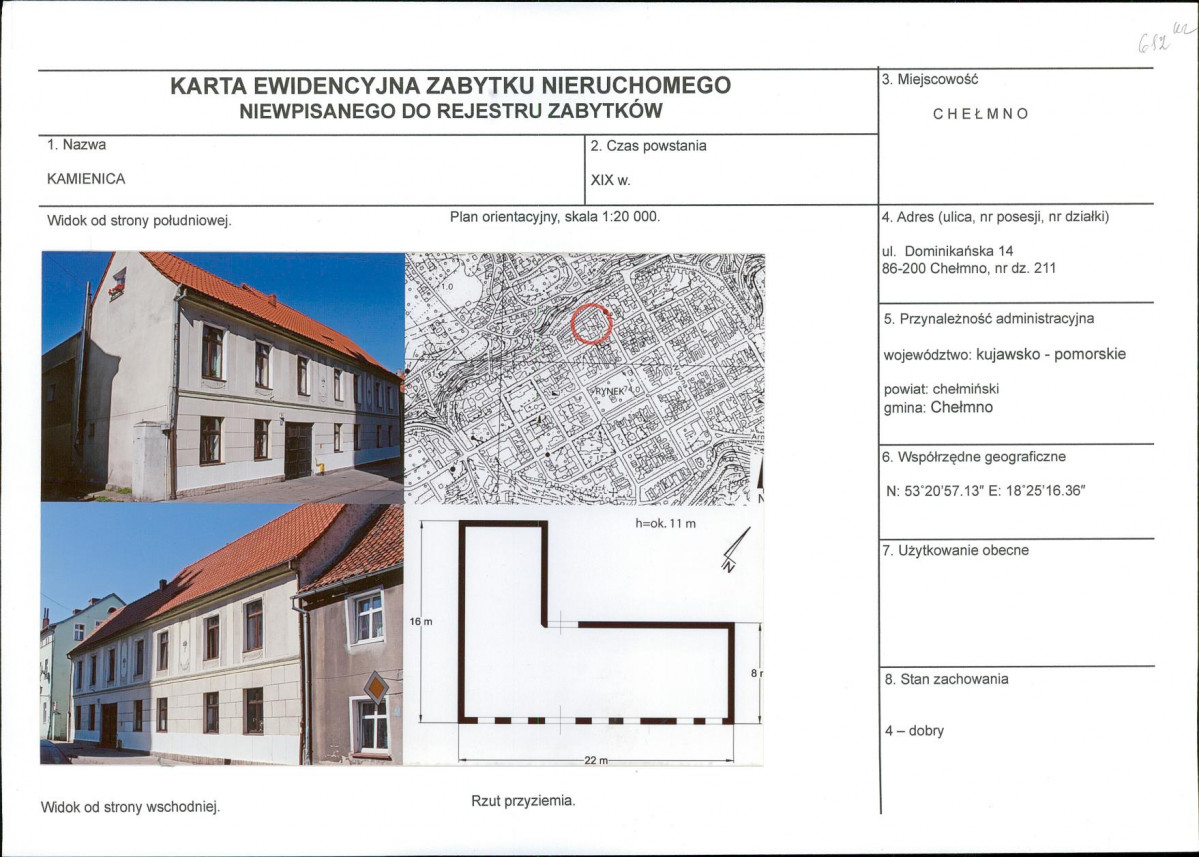KEZN - Karta obiektu niewpisanego do rejestru, skan nr 1