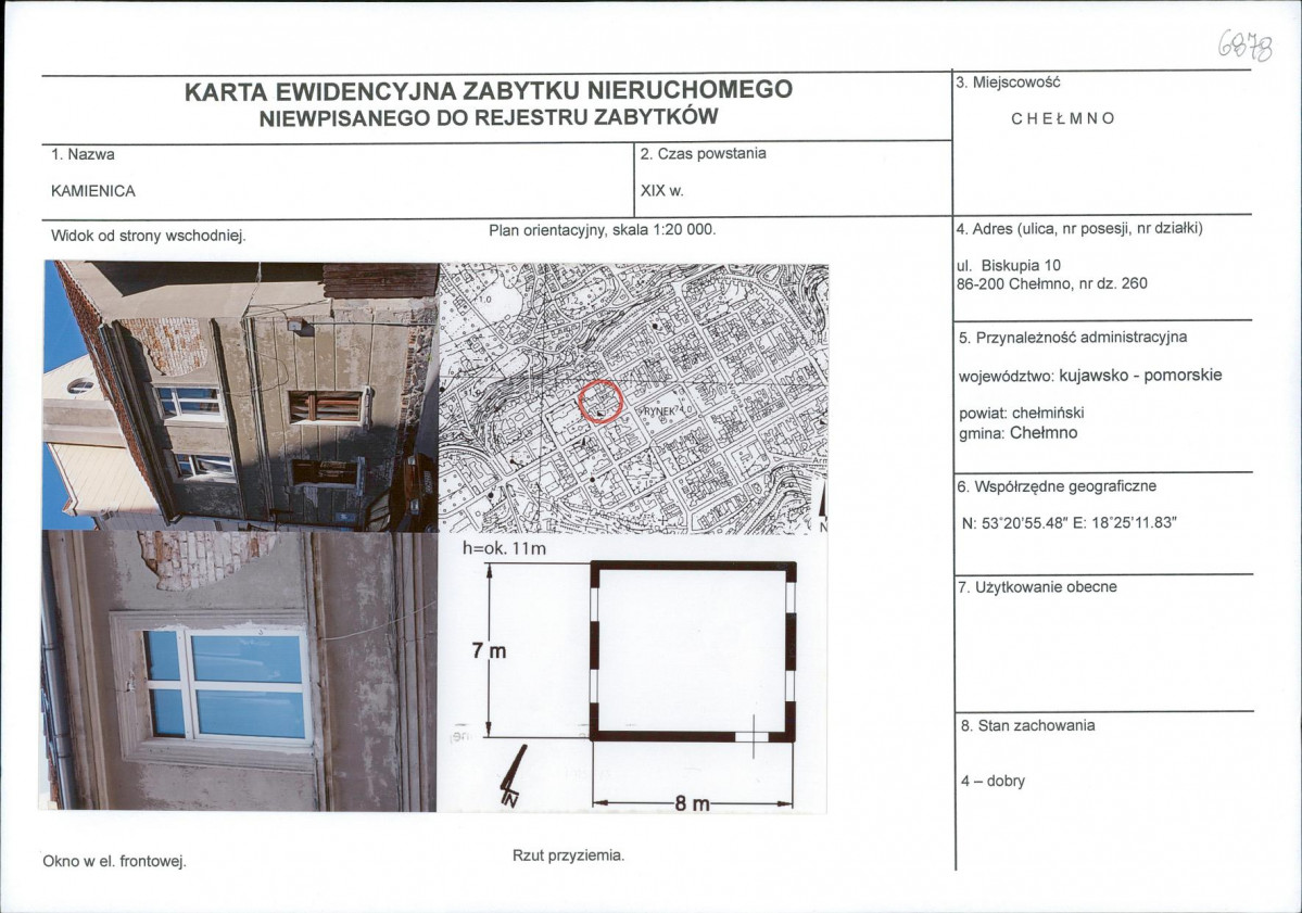 KEZN - Karta obiektu niewpisanego do rejestru, skan nr 1