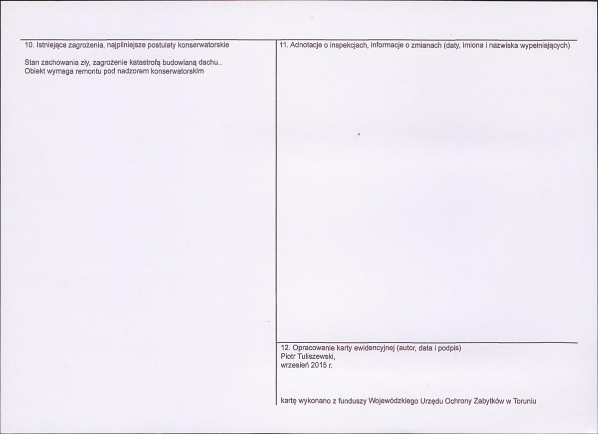 KEZN - Karta obiektu niewpisanego do rejestru, skan nr 2