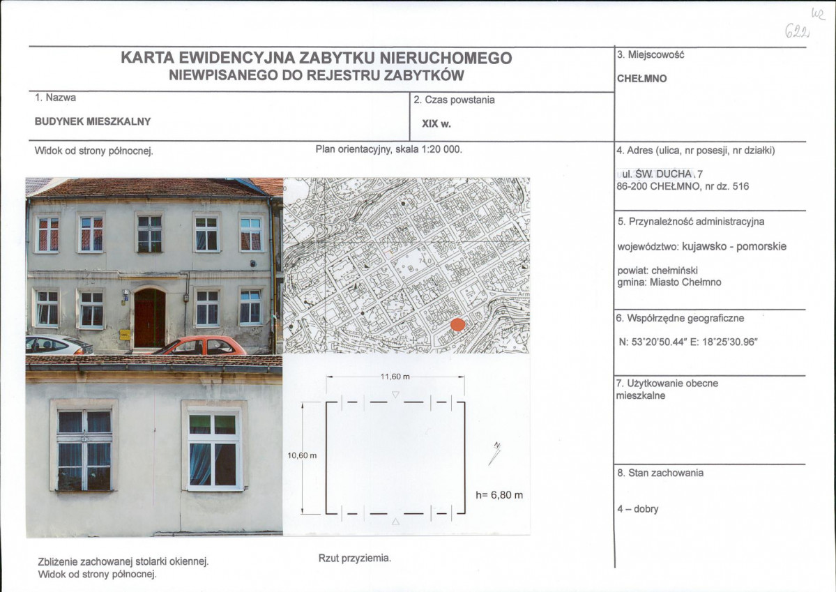 KEZN - Karta obiektu niewpisanego do rejestru, skan nr 1