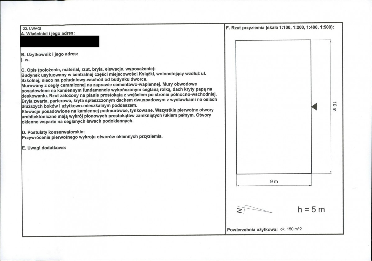 KEZN - Karta obiektu niewpisanego do rejestru, skan nr 2
