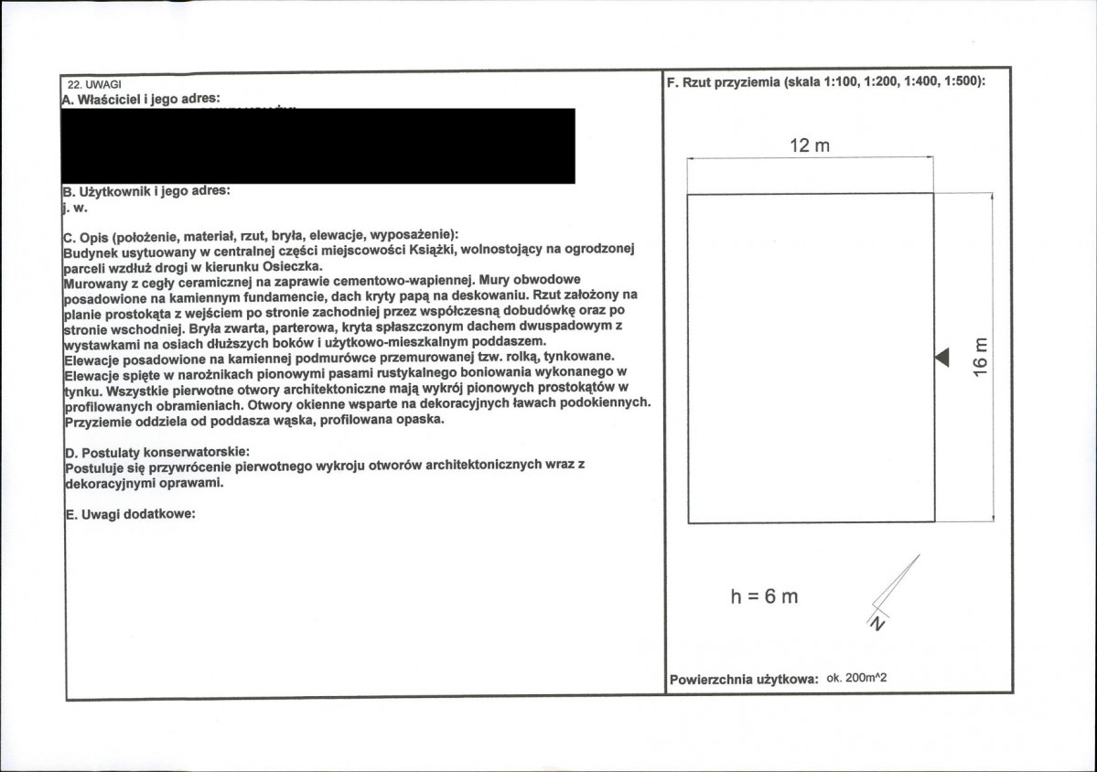KEZN - Karta obiektu niewpisanego do rejestru, skan nr 2