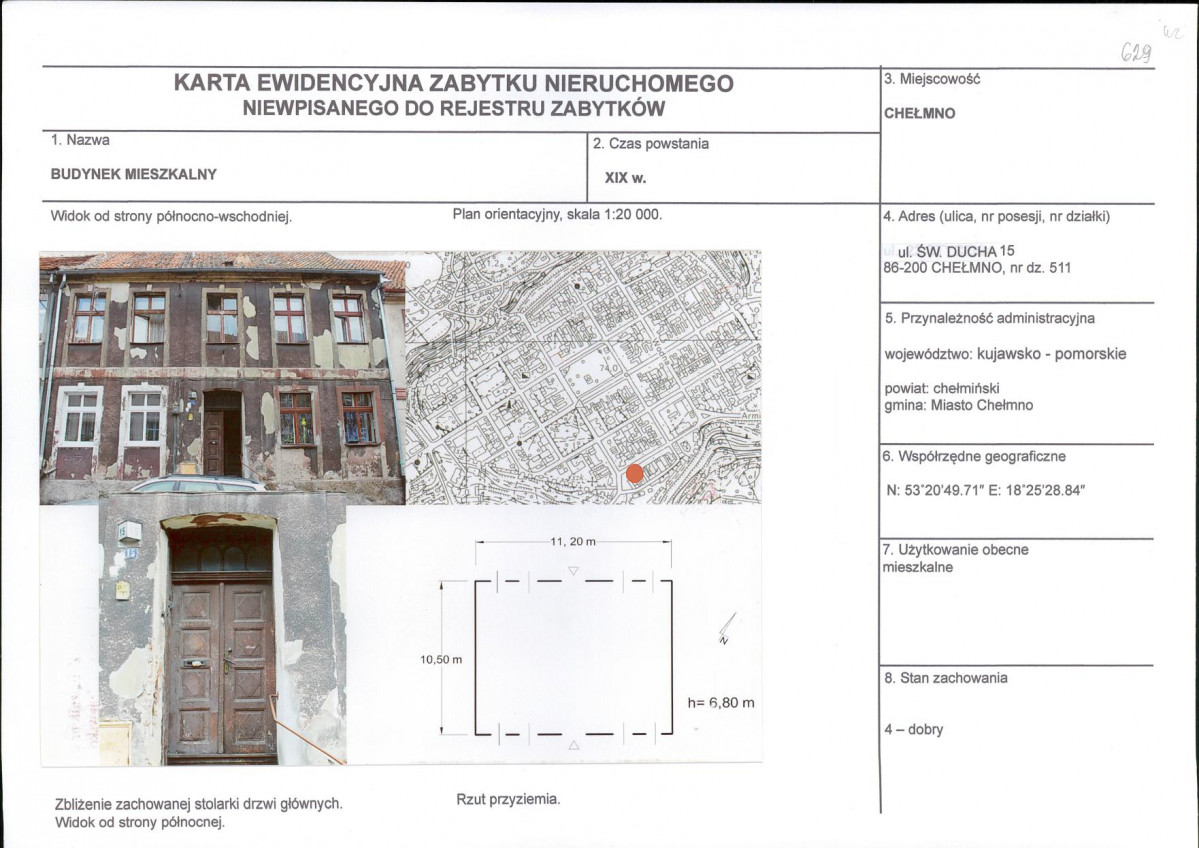 KEZN - Karta obiektu niewpisanego do rejestru, skan nr 1