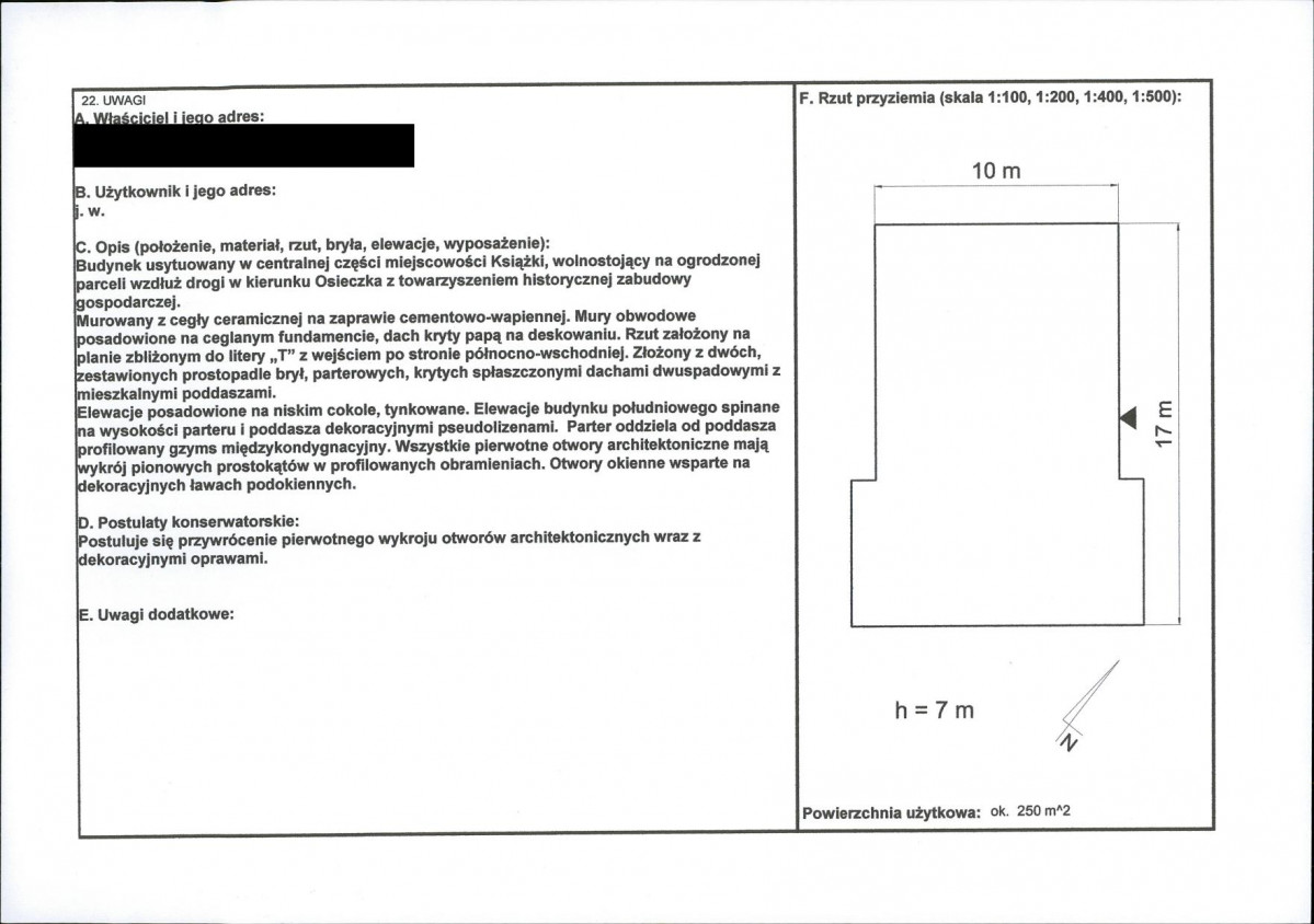 KEZN - Karta obiektu niewpisanego do rejestru, skan nr 2