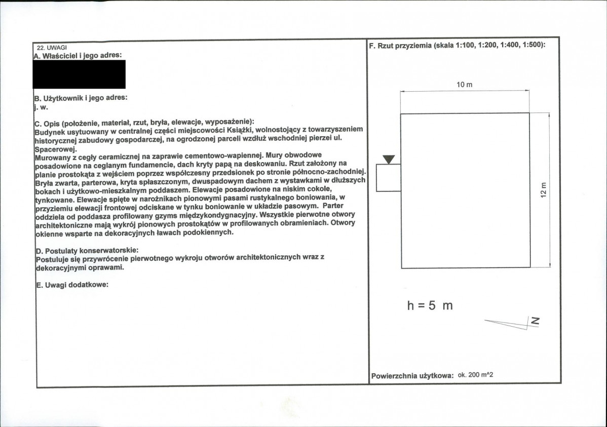 KEZN - Karta obiektu niewpisanego do rejestru, skan nr 2