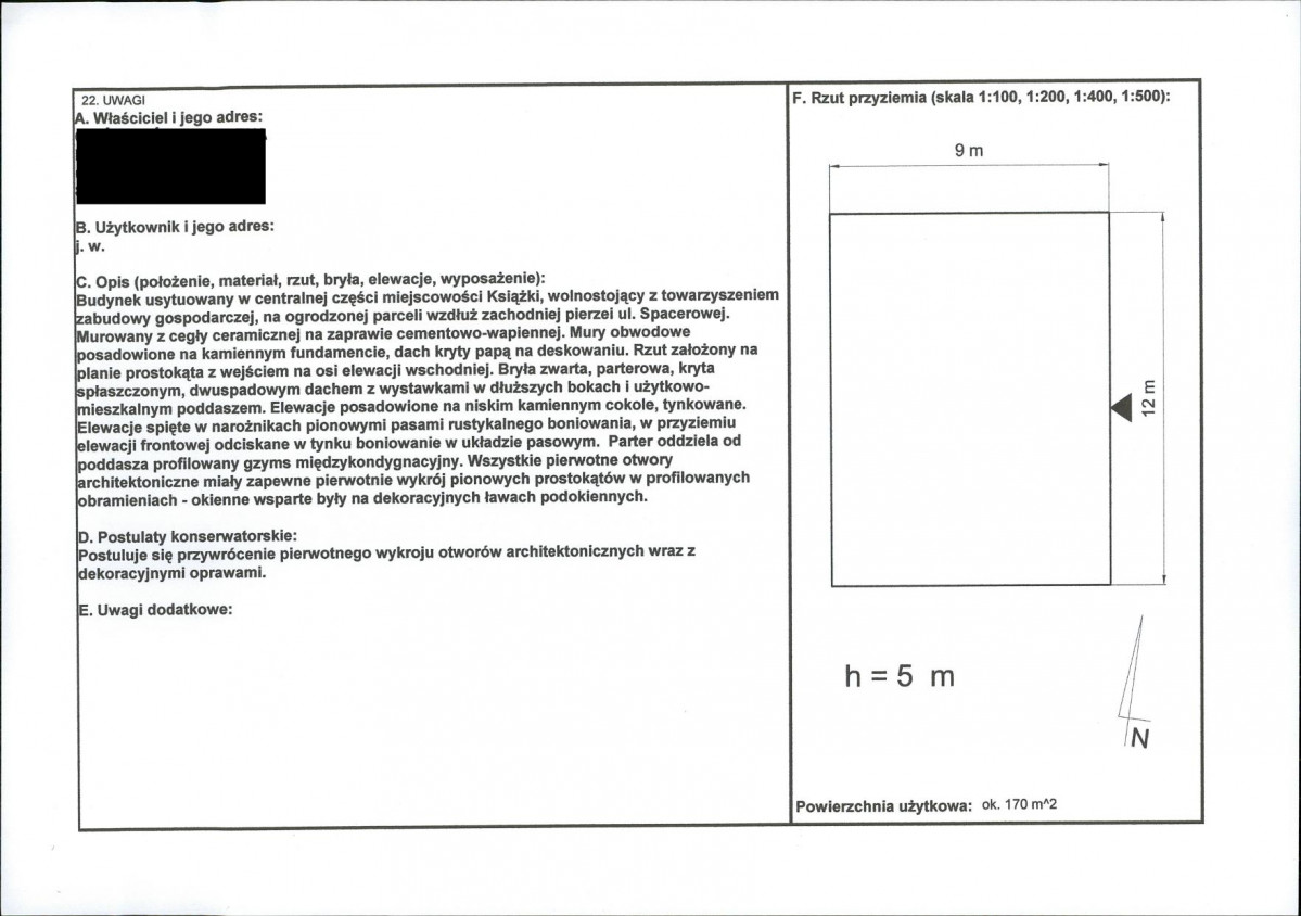 KEZN - Karta obiektu niewpisanego do rejestru, skan nr 2