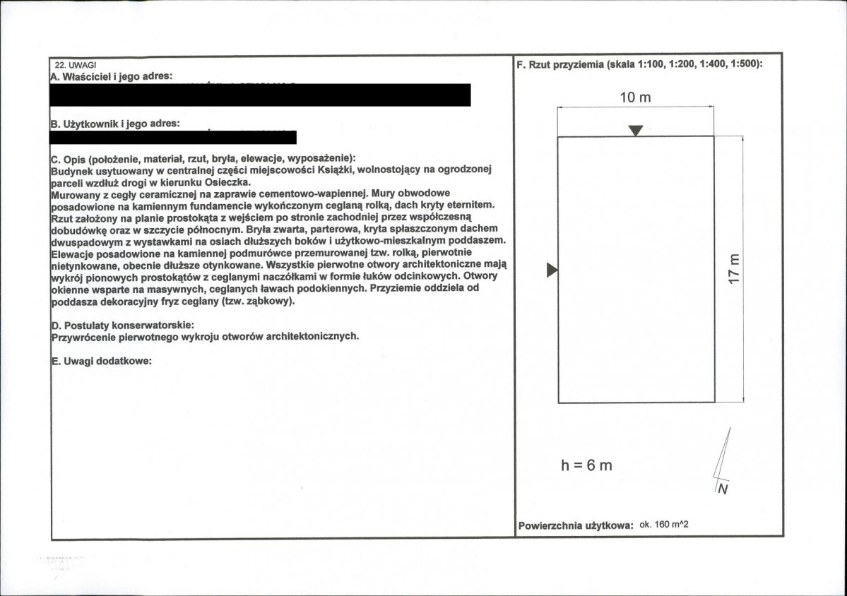 KEZN - Karta obiektu niewpisanego do rejestru, skan nr 2