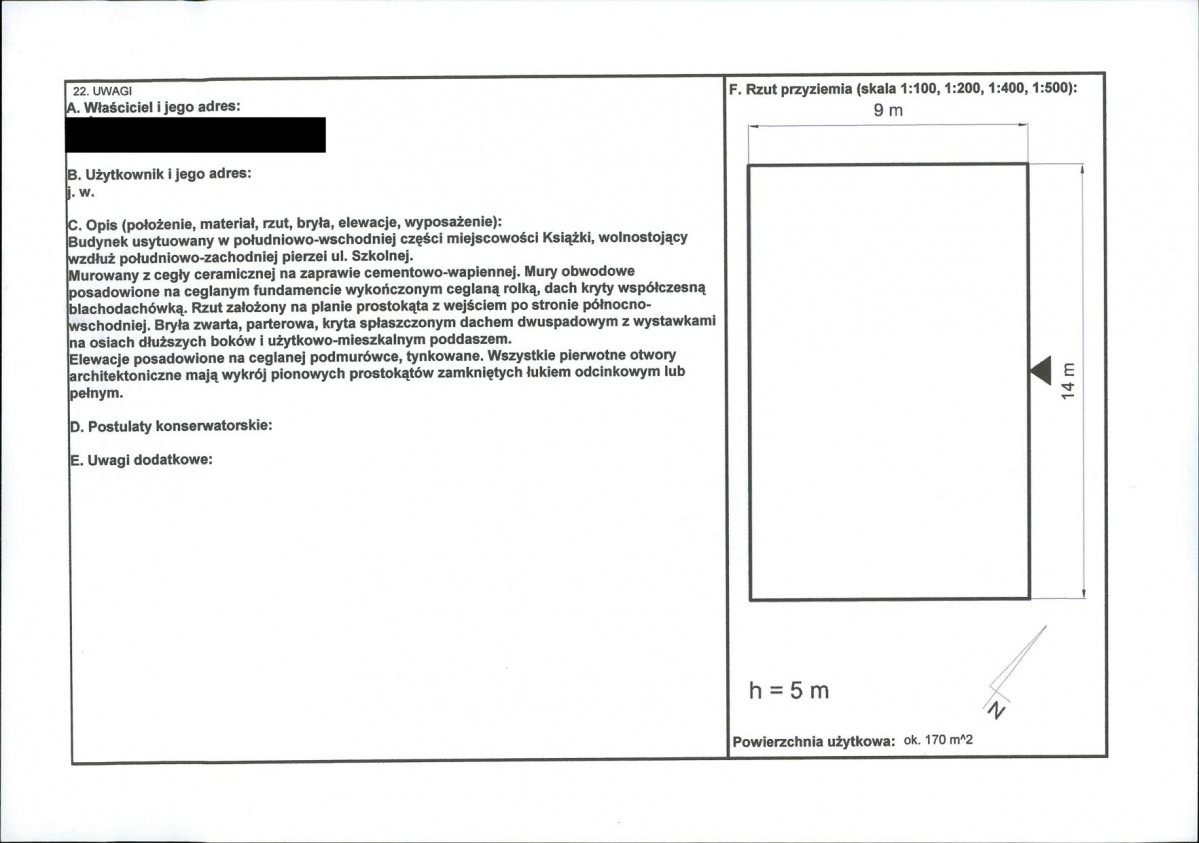 KEZN - Karta obiektu niewpisanego do rejestru, skan nr 2