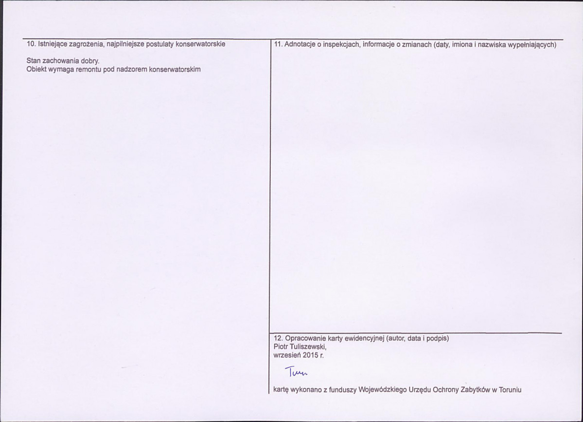 KEZN - Karta obiektu niewpisanego do rejestru, skan nr 2