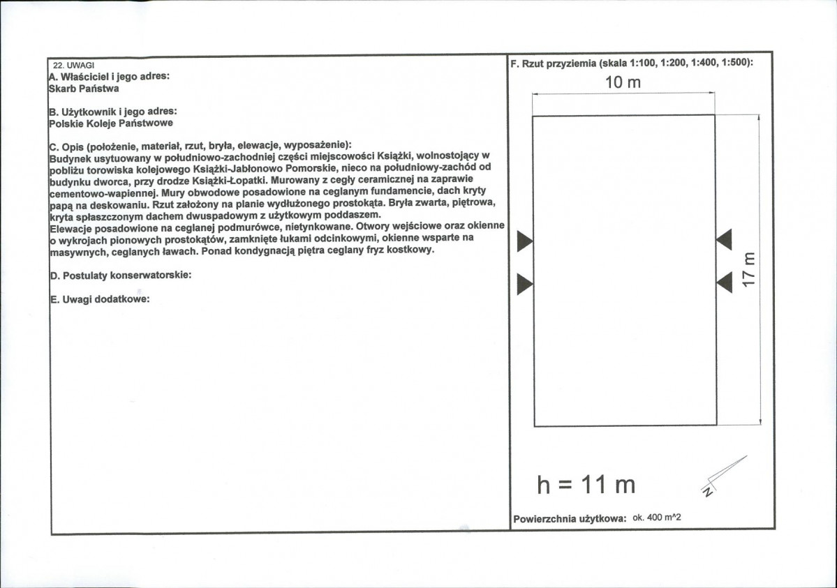 KEZN - Karta obiektu niewpisanego do rejestru, skan nr 2