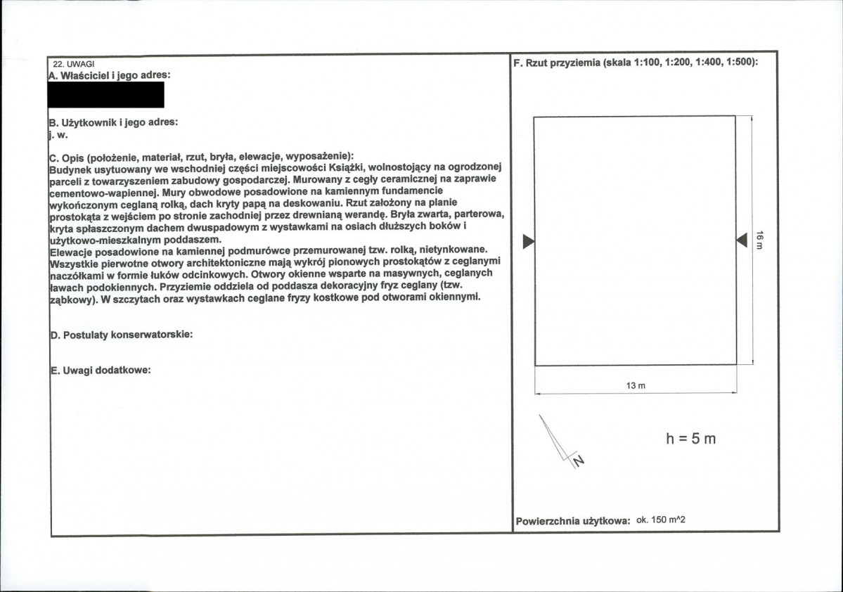 KEZN - Karta obiektu niewpisanego do rejestru, skan nr 2