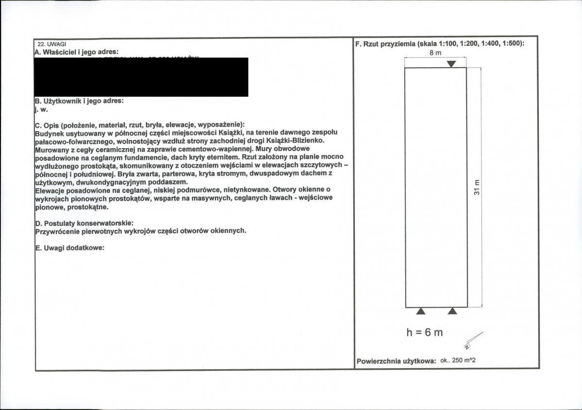 KEZN - Karta obiektu niewpisanego do rejestru, skan nr 2