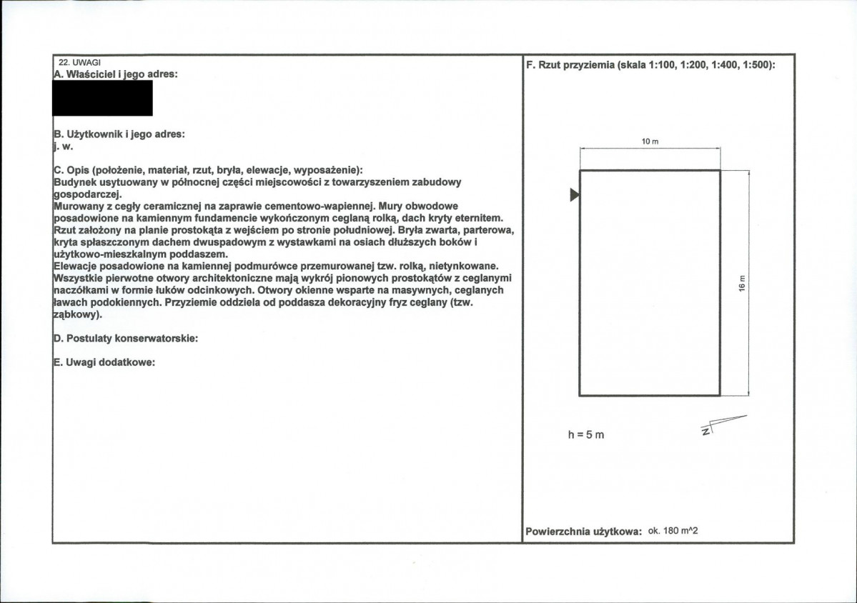 KEZN - Karta obiektu niewpisanego do rejestru, skan nr 2