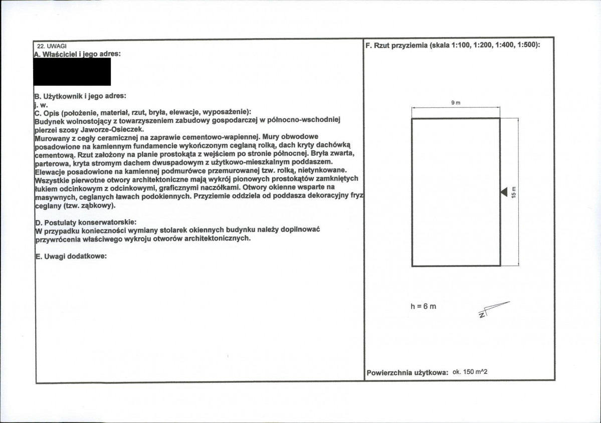 KEZN - Karta obiektu niewpisanego do rejestru, skan nr 2