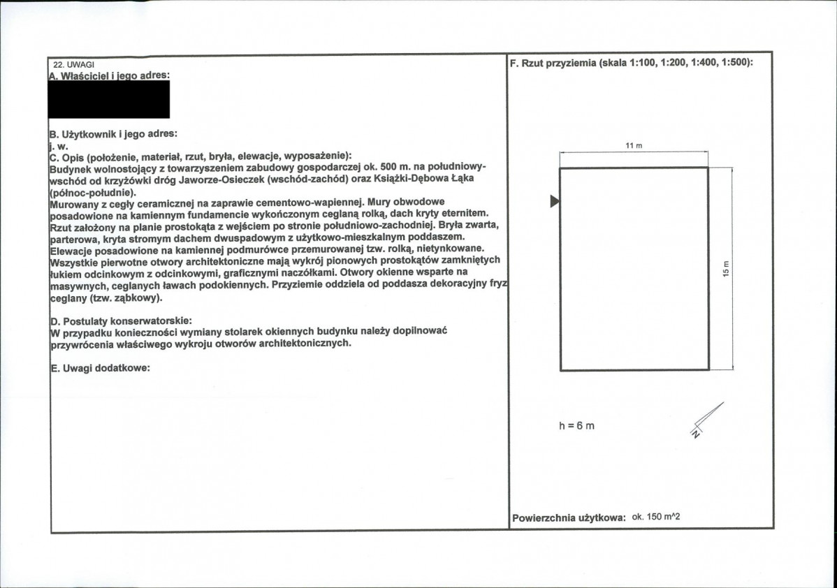 KEZN - Karta obiektu niewpisanego do rejestru, skan nr 2