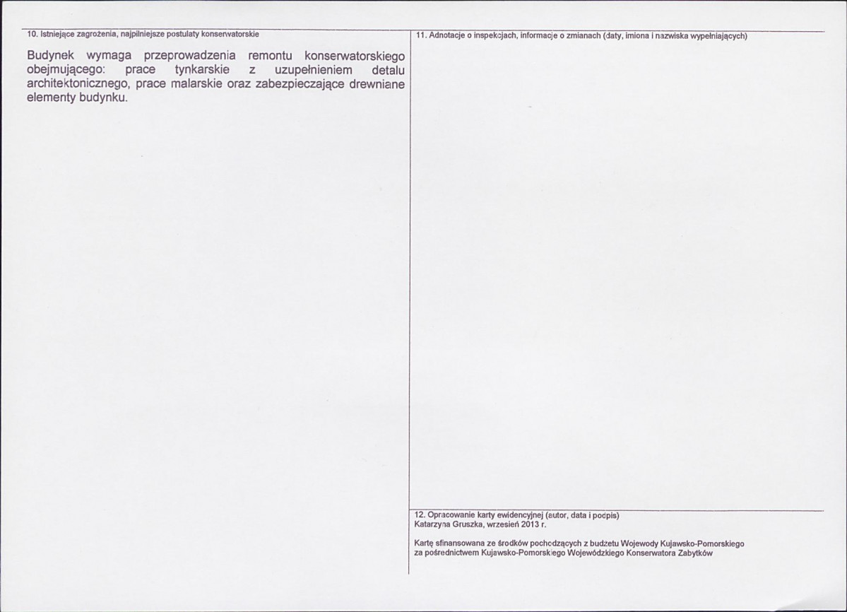 KEZN - Karta obiektu niewpisanego do rejestru, skan nr 2