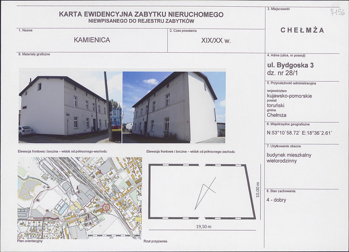 KEZN - Karta obiektu niewpisanego do rejestru, skan nr 1