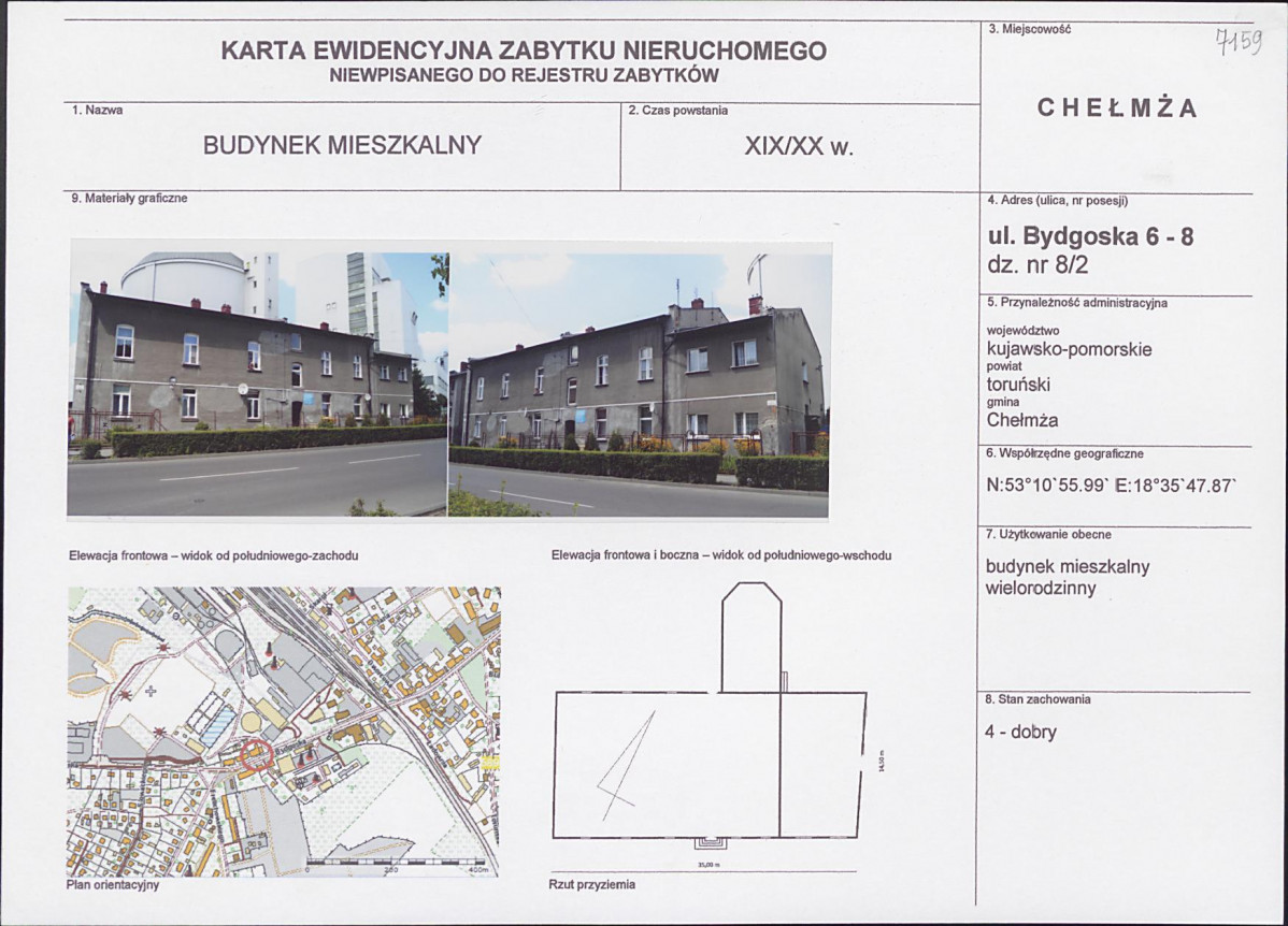 KEZN - Karta obiektu niewpisanego do rejestru, skan nr 1