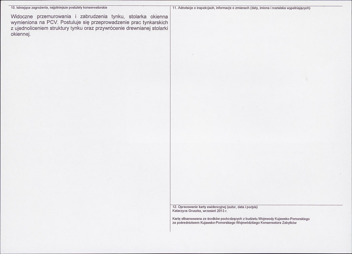 KEZN - Karta obiektu niewpisanego do rejestru, skan nr 2